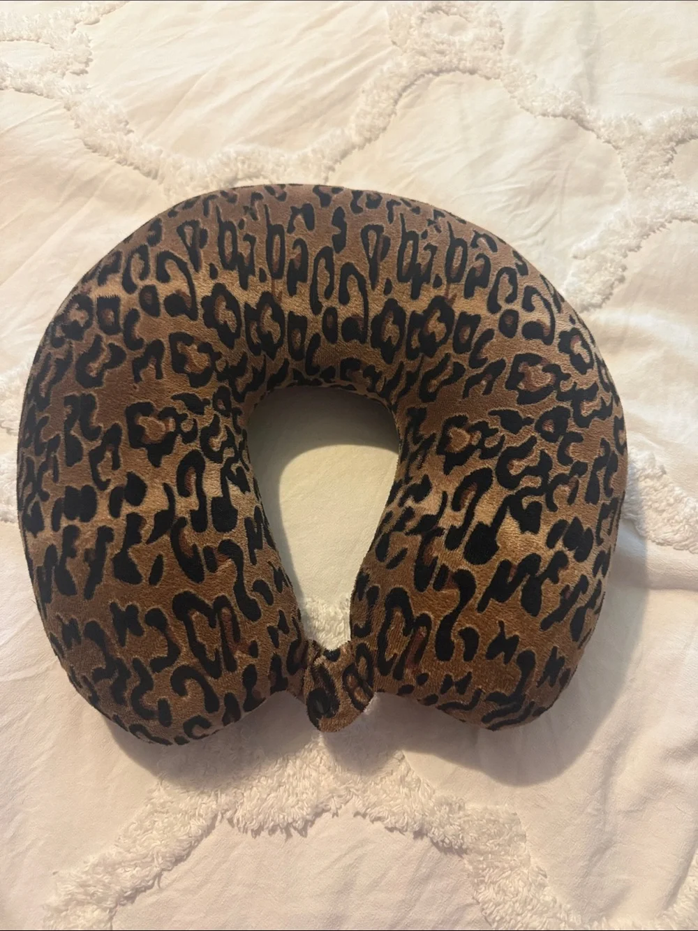 Source Unknown Leopard Print Neck Pillow - Brown & Black